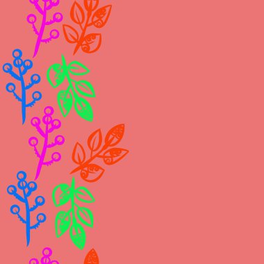 kopya alanı ile soyut basit çiçek deseni