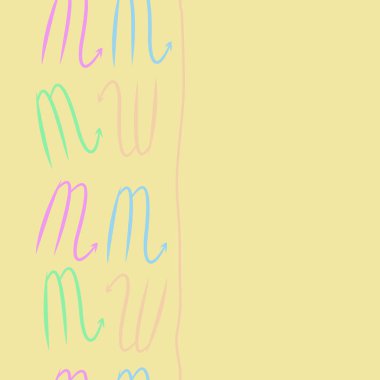 oklu m harflerinin soyut vektör illüstrasyonu, kopya alanı