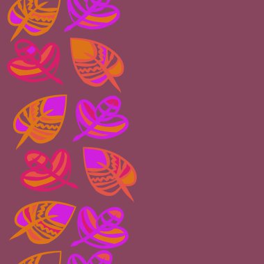 kopya alanı ile soyut basit çiçek deseni