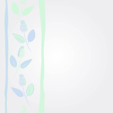 Yapraklarla soyut basit dalların kusursuz deseni