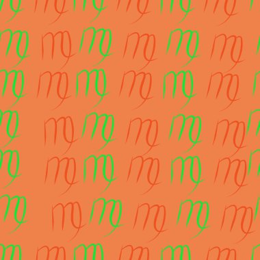 Dağınık sembollerle kesintisiz soyut desen