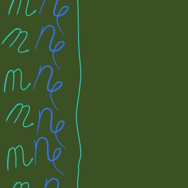 oklarla m ve n harflerinin soyut vektör illüstrasyonu, kopya alanı