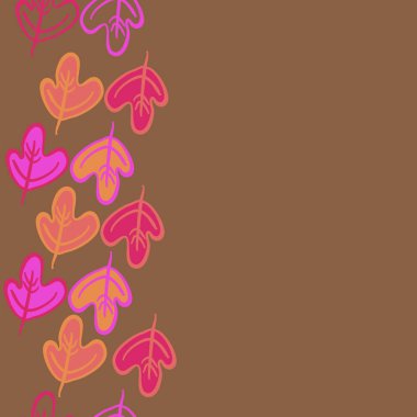 Sonbahar teması ile dikişsiz dikey desen. Vektör çizimi