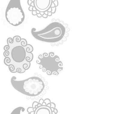 Paisley süs ile dikişsiz soyut desen