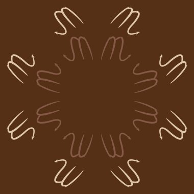 Soyut basit kaligrafi dikişsiz desen