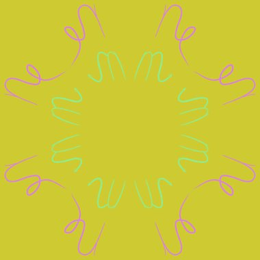 Soyut basit kaligrafi dikişsiz desen