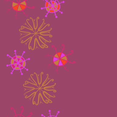 Renkli kar taneleri ile dikişsiz soyut desen