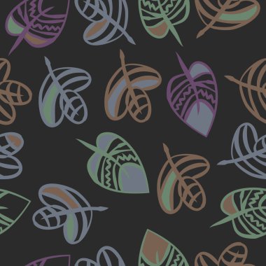 Soyut basit yaprakların kusursuz deseni