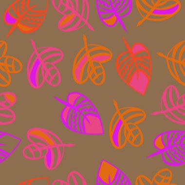 Soyut basit yaprakların kusursuz deseni