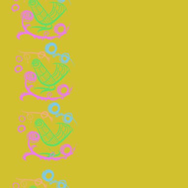 Soyut basit kuşlar Dikişsiz desen