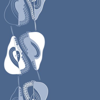 Renkli armutile dikişsiz soyut desen