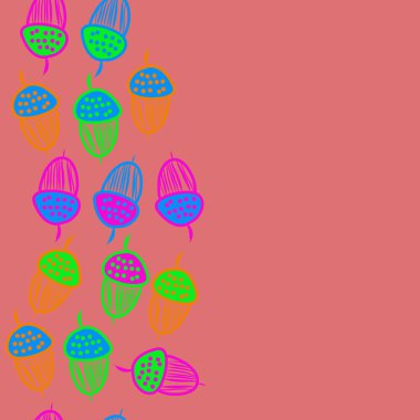 kopya alanı ile soyut basit meşe palamudu desen