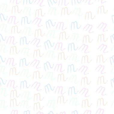 oklu kaligrafik m harflerinvektör illüstrasyonu, tam kare 