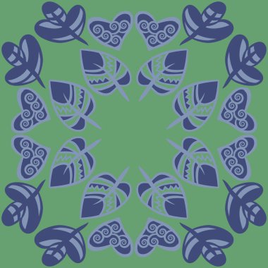 Soyut basit yaprakların kusursuz deseni