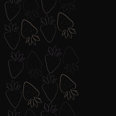 Dikişsiz çilek deseni. Vektör çizimi