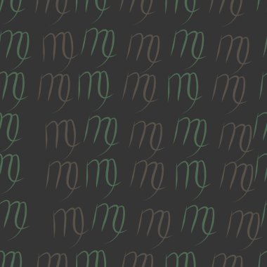 Dağınık sembollerle kesintisiz soyut desen