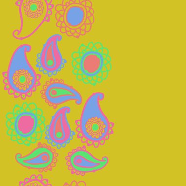 kopya alanı ile soyut basit çiçek deseni