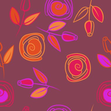 Soyut basit güllerin kusursuz deseni