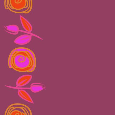 kopya alanı ile soyut basit çiçek deseni