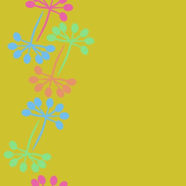 Soyut basit çiçeklerin kusursuz deseni