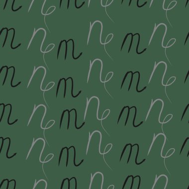 Akrep, oğlak burçlarının dikişsiz deseni. Vektör çizimi