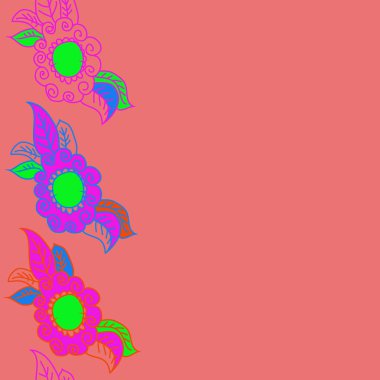 Soyut basit çiçeklerin kusursuz deseni