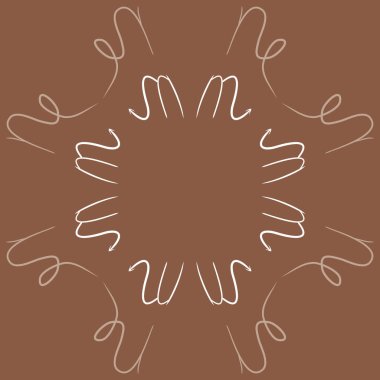 Soyut basit kaligrafi dikişsiz desen