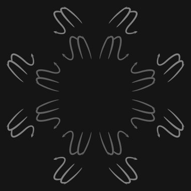 Soyut basit kaligrafi dikişsiz desen