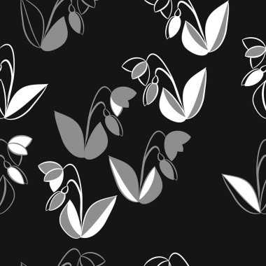 Soyut renkli çiçek seamless modeli