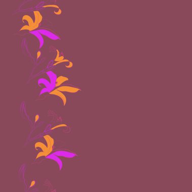 Kusursuz çiçek deseni. Vektör illüstrasyonu