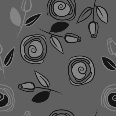 Soyut basit güllerin kusursuz deseni