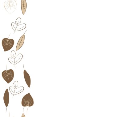 Dikey çiçek motifi, karalamalar, yapraklar, kopyalama alanı dikişsiz desen. Sonbahar teması