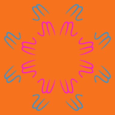 Soyut basit kaligrafi dikişsiz desen