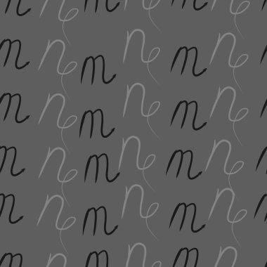 Akrep, oğlak burçlarının dikişsiz deseni. Vektör çizimi