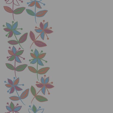 Yaprakları ile dikişsiz soyut çiçek deseni