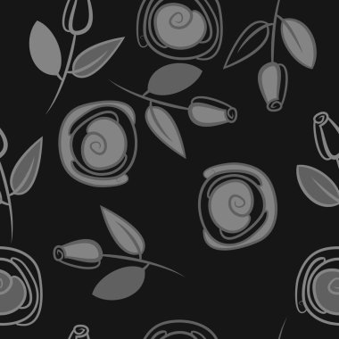 Soyut basit güllerin kusursuz deseni