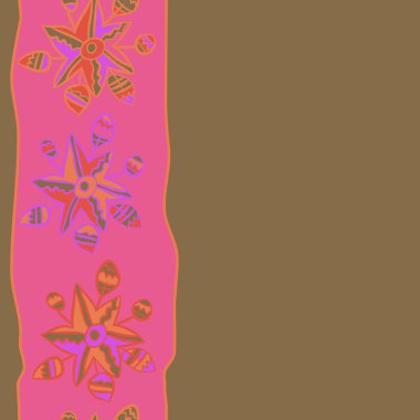 Soyut basit çiçeklerin kusursuz deseni