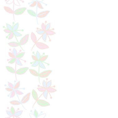 Yaprakları ile dikişsiz soyut çiçek deseni