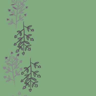 Yapraklarla soyut basit dalların kusursuz deseni