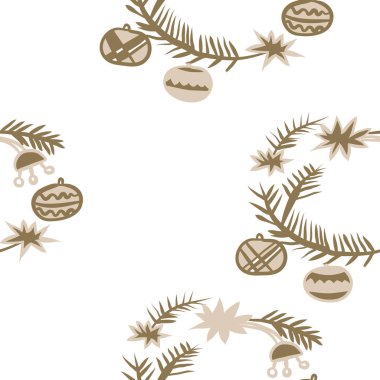 Soyut renkli noel köknar ağaçlarının dikişsiz desen