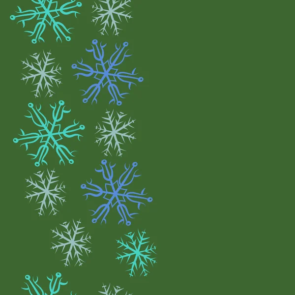 Naadloze Patroon Van Winter Motief Sneeuwvlokken Doodles — Stockvector