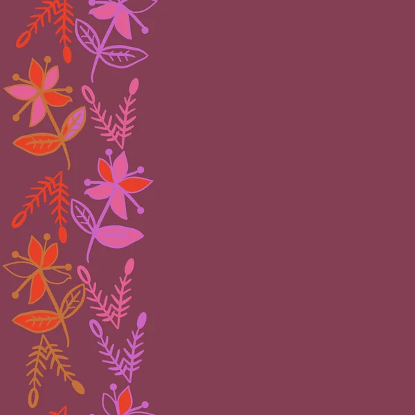 Motif Floral Abstrait Simple Avec Espace Copie — Image vectorielle