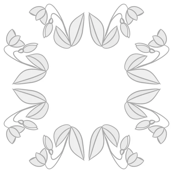 Abstracto Patrón Floral Simple Con Espacio Copia — Vector de stock