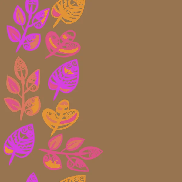 Abstracto Patrón Floral Simple Con Espacio Copia — Archivo Imágenes Vectoriales