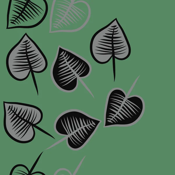 Nahtlose Abstrakte Muster Mit Blättern Modernem Hintergrund — Stockvektor