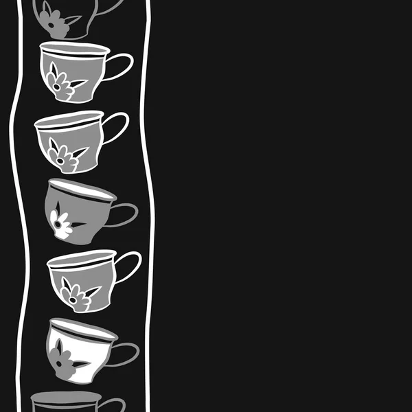 Безшовний Візерунок Барвистих Чашок Чаю — стоковий вектор
