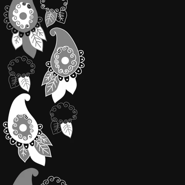 Illustrazione Vettoriale Ornamento Floreale Paisley Motivo Paisley — Vettoriale Stock