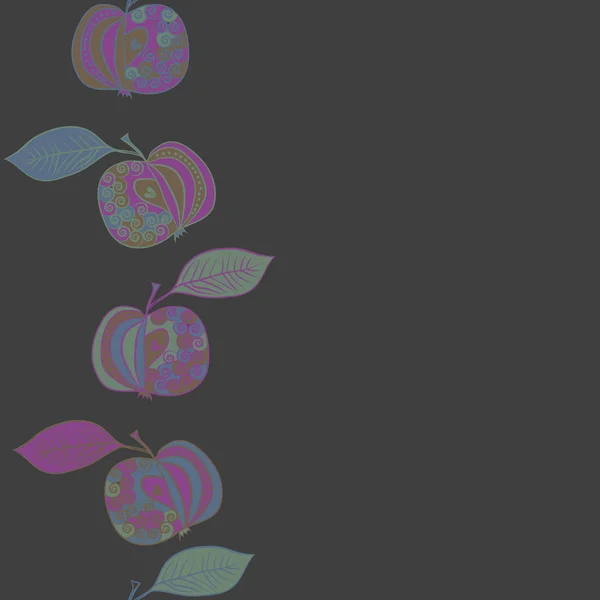 Безшовний Візерунок Абстрактних Простих Яблук — стоковий вектор