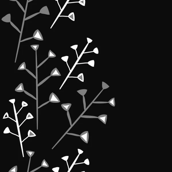 抽象的な単純な枝のシームレスなパターン — ストックベクタ