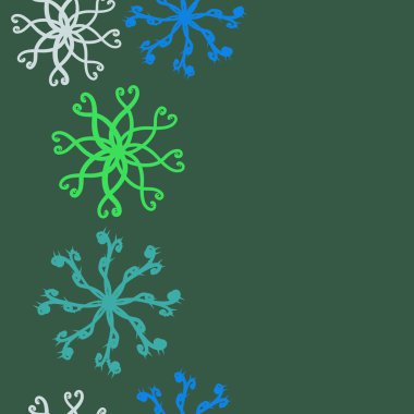 Basit renkli kar taneleri ile dikişsiz desen